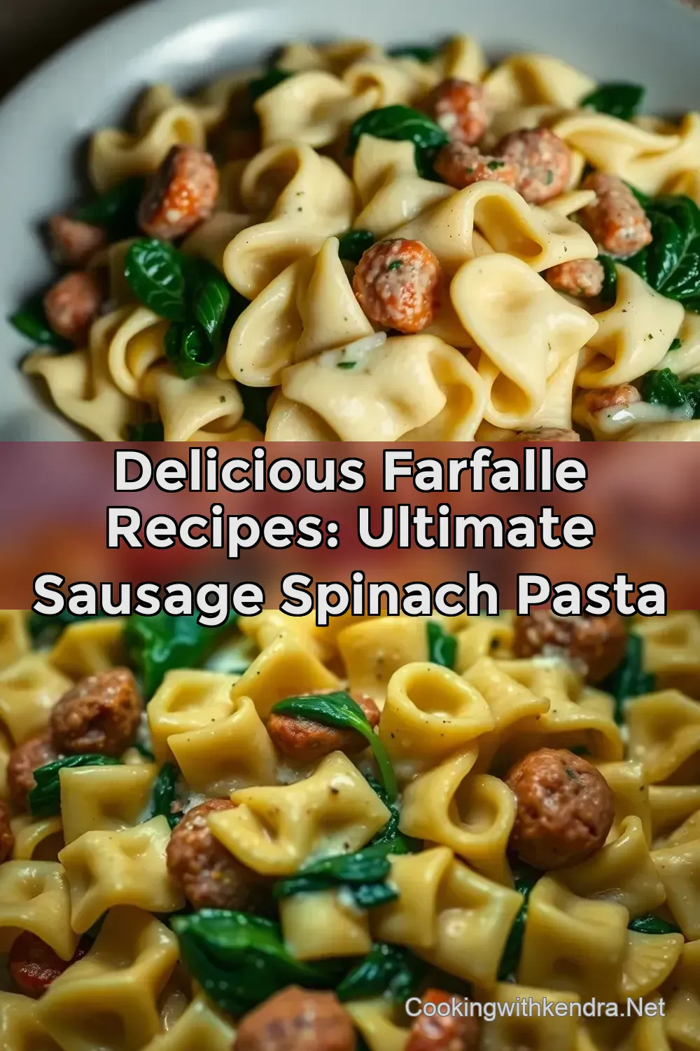 Delicious Farfalle Recipes: Ultimate Sausage Spinach Pasta : PIN FOR LATER Delicious Farfalle Recipes: Ultimate Sausage Spinach Pasta