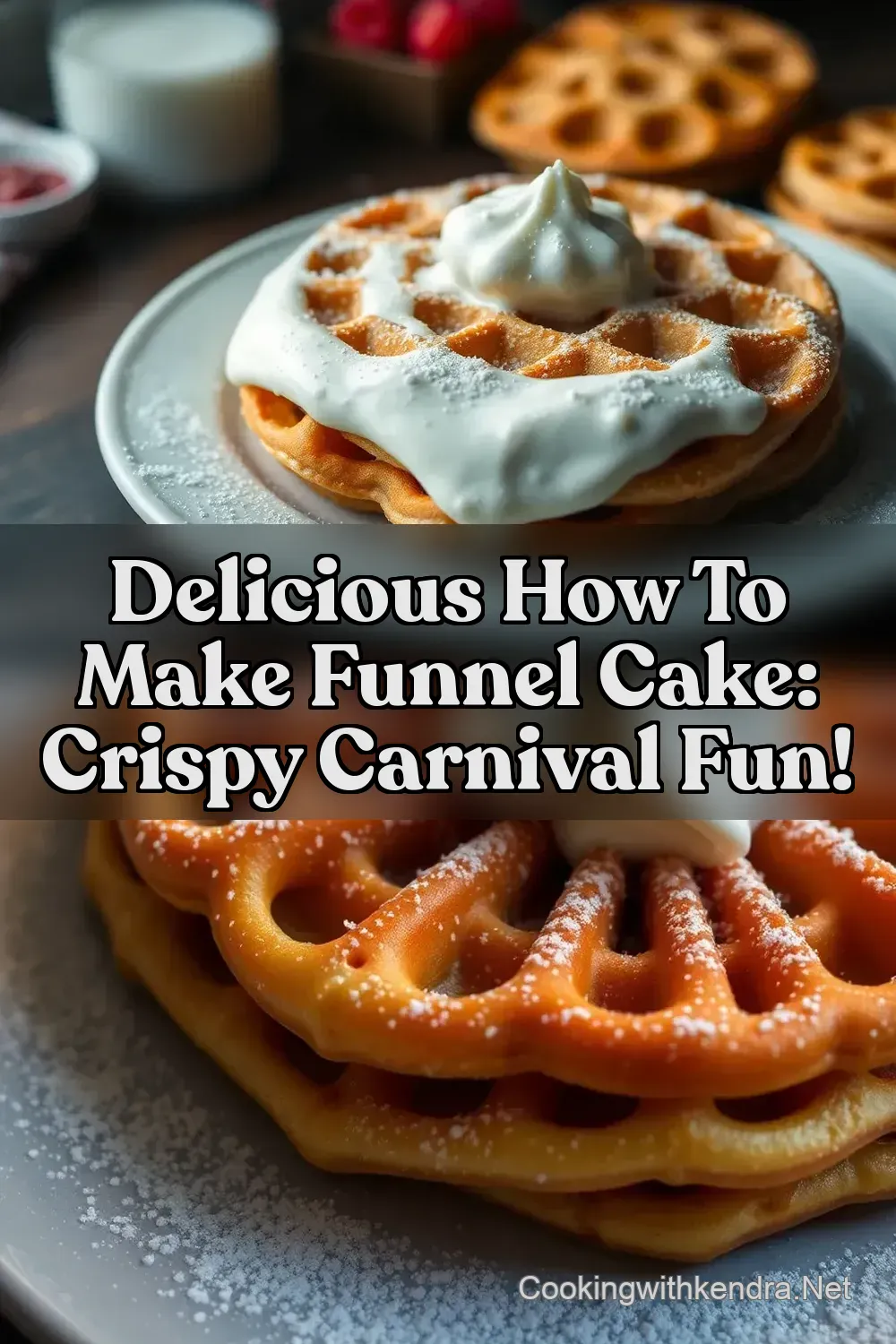 Delicious How to Make Funnel Cake: Crispy Carnival Fun! : PIN FOR LATER Delicious How to Make Funnel Cake: Crispy Carnival Fun!