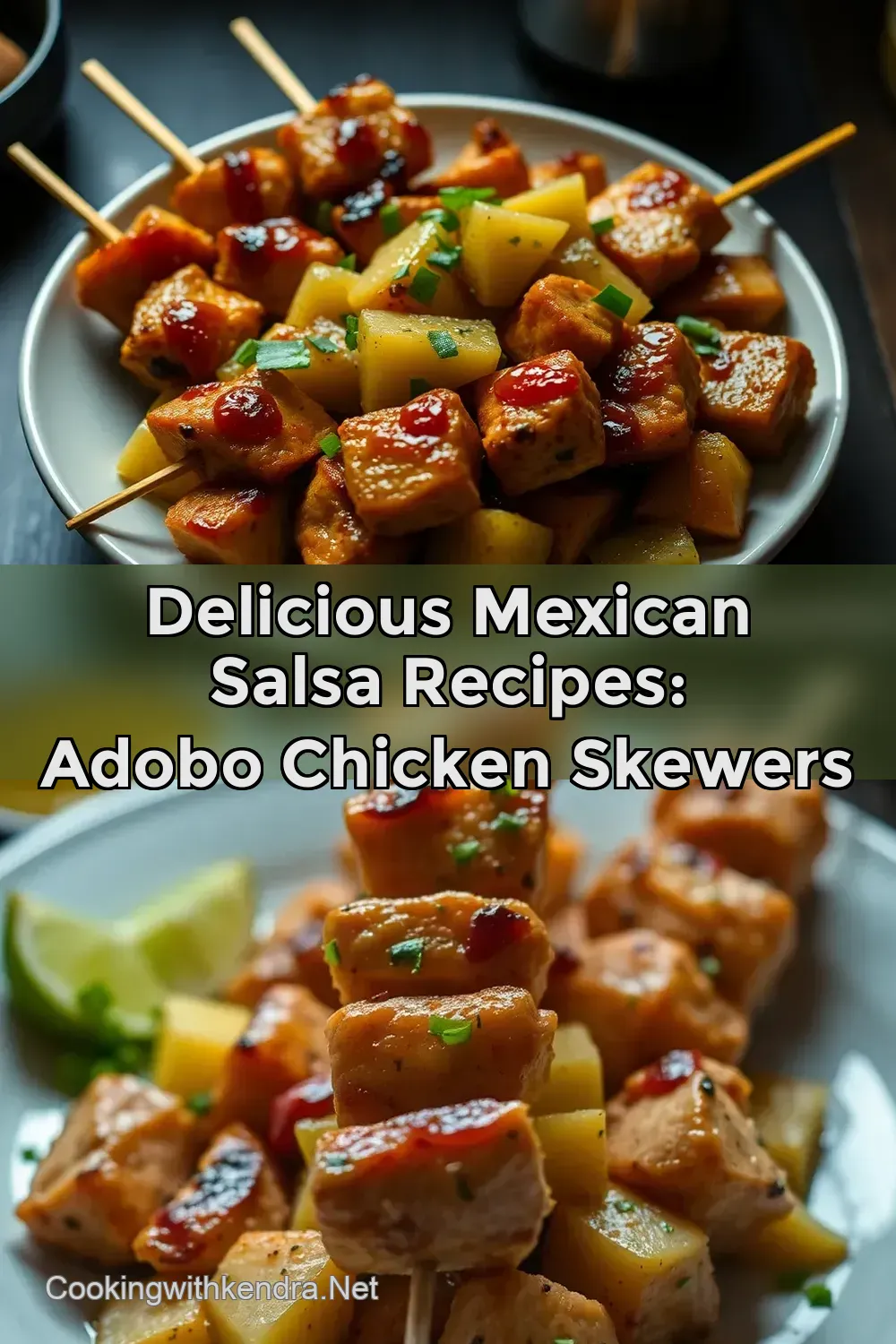 Delicious Mexican Salsa Recipes: Adobo Chicken Skewers : PIN FOR LATER Delicious Mexican Salsa Recipes: Adobo Chicken Skewers