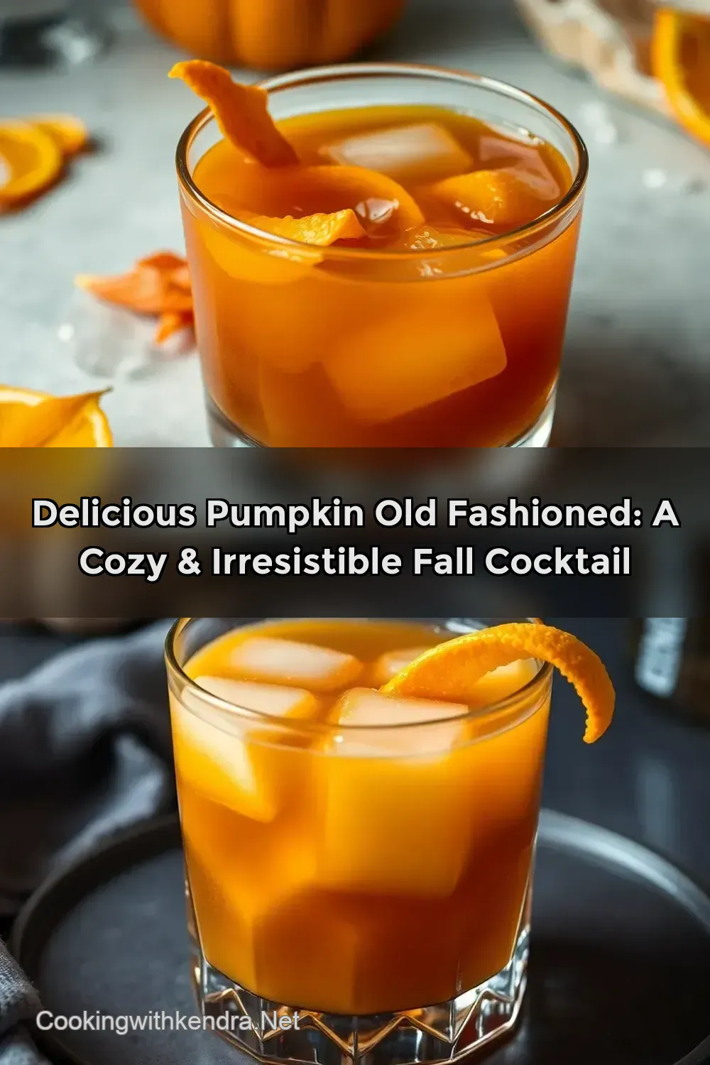 Delicious Pumpkin Old Fashioned: A Cozy & Irresistible Fall Cocktail : PIN FOR LATER Delicious Pumpkin Old Fashioned: A Cozy & Irresistible Fall Cocktail