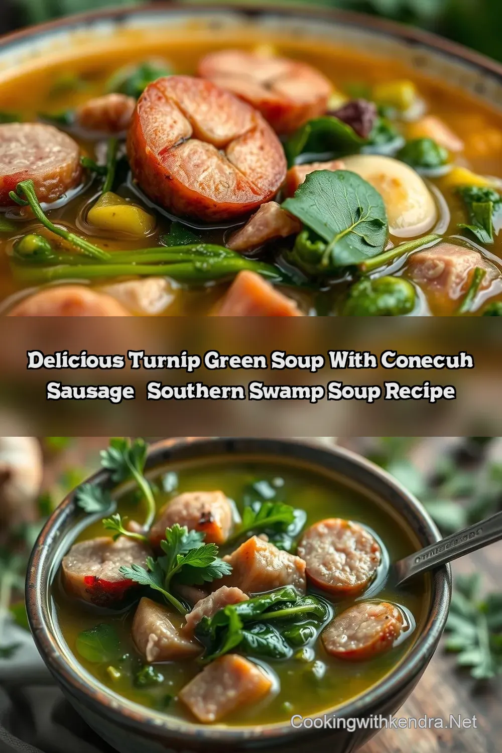 Hearty Southern Turnip Green Soup with Ham & Garlic –…