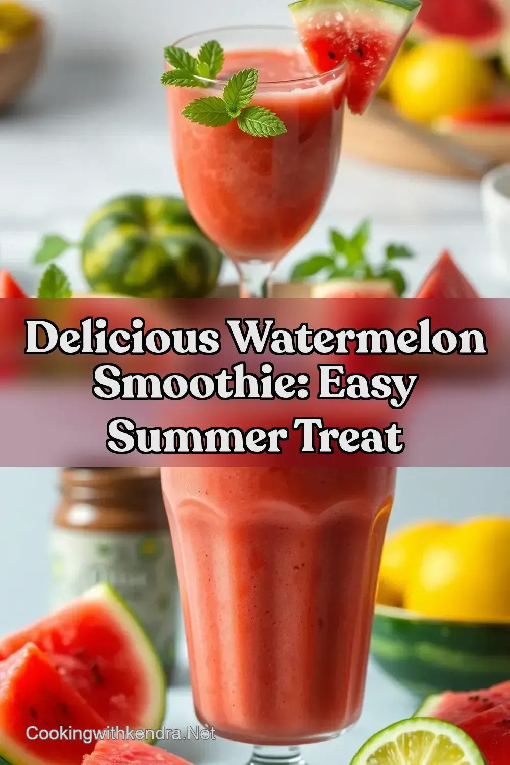 Delicious Watermelon Smoothie: Easy Summer Treat : PIN FOR LATER Delicious Watermelon Smoothie: Easy Summer Treat
