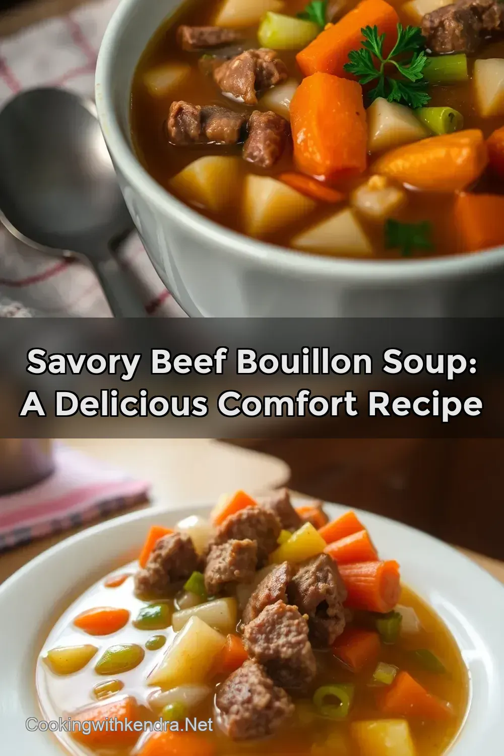 Comforting Beef Bouillon Soup with Savory Flavors and Fresh…