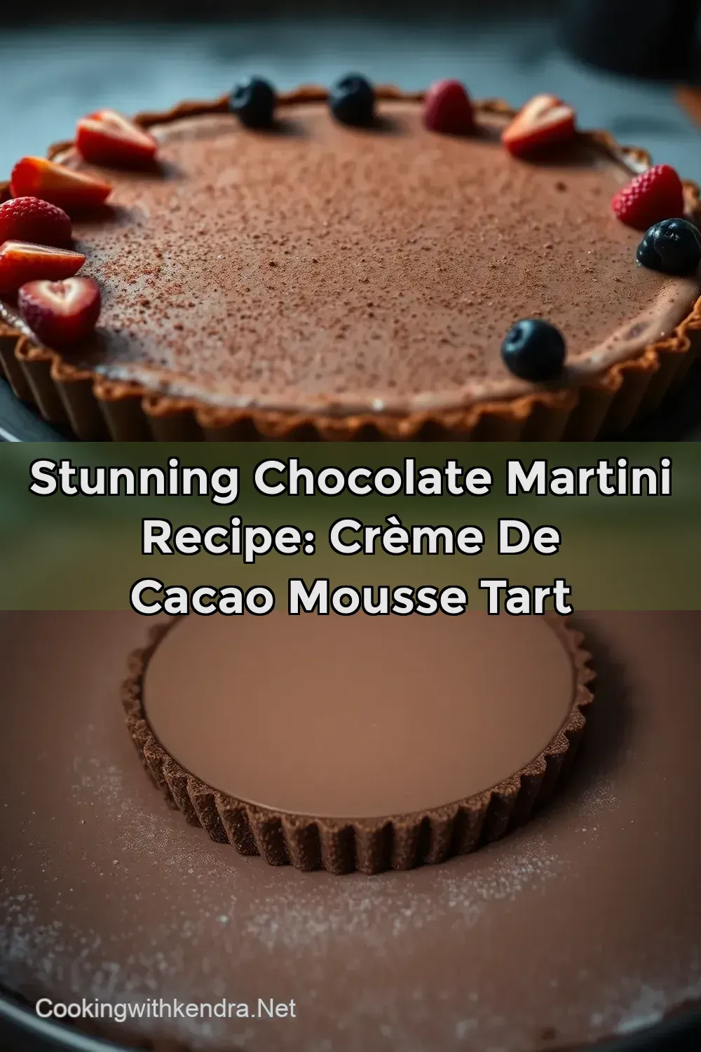 Stunning Chocolate Martini Recipe: Crème de Cacao Mousse Tart : PIN FOR LATER Stunning Chocolate Martini Recipe: Crème de Cacao Mousse Tart