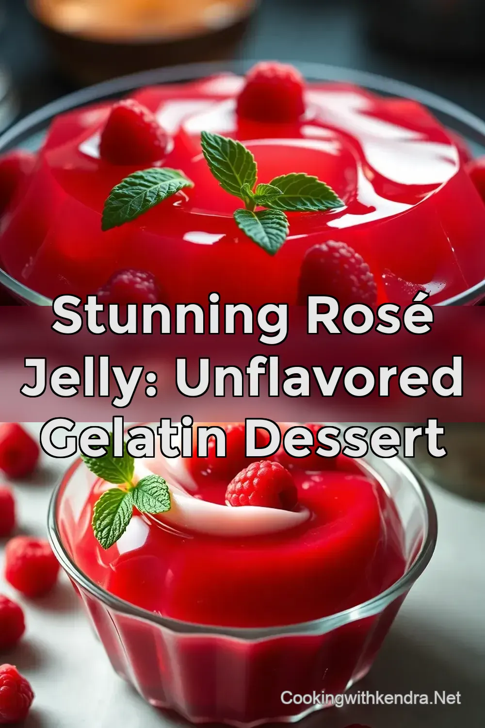 Stunning Rosé Jelly: Unflavored Gelatin Dessert : PIN FOR LATER Stunning Rosé Jelly: Unflavored Gelatin Dessert