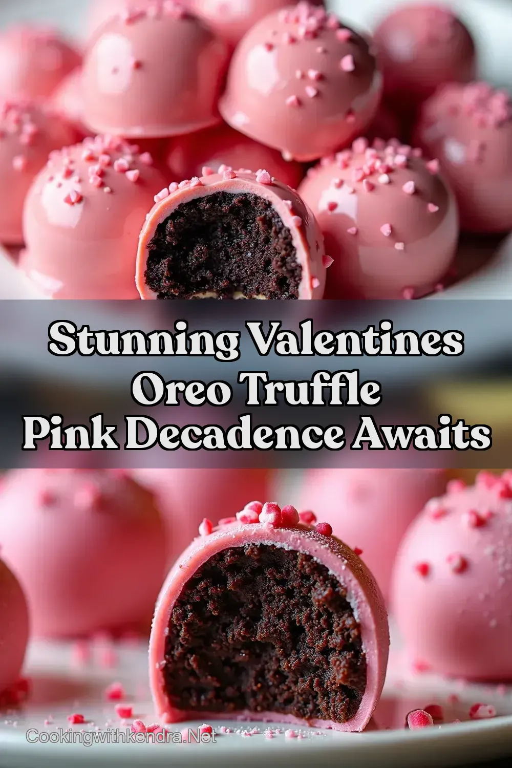 Valentines Pink Oreo Truffles with Easy NoBake Bliss