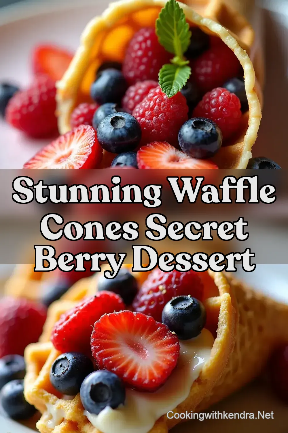 Berry Bliss Waffle Cones Summer Dessert Delight - Cooking…