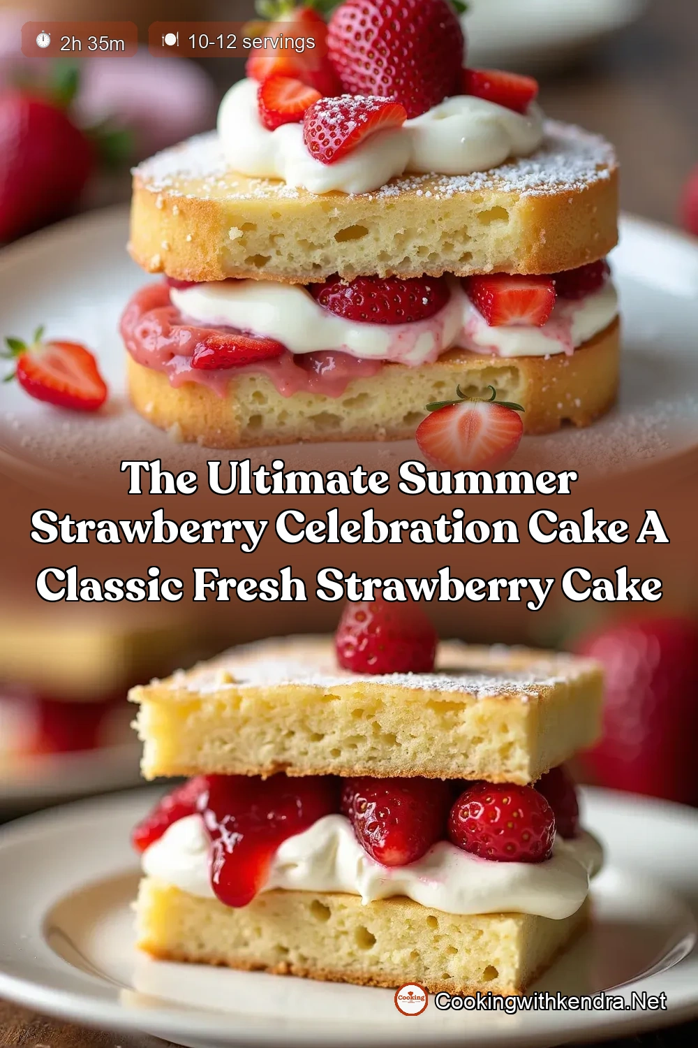 The Best Fresh Strawberry Cake Recipe with Cream Cheese…