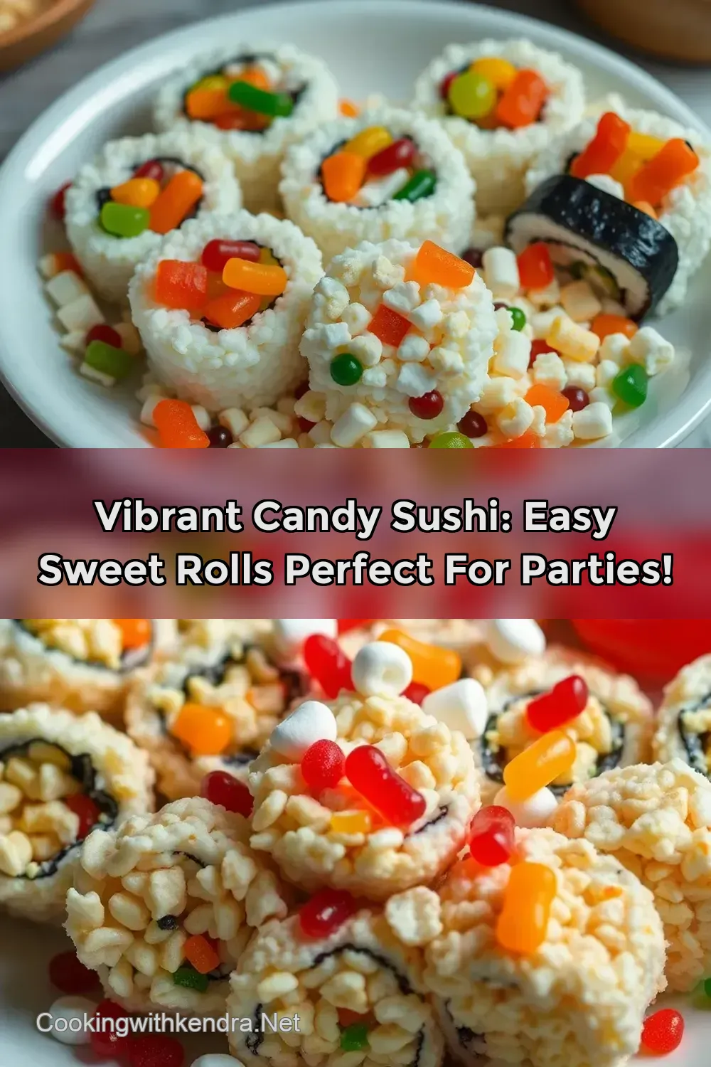 Vibrant Candy Sushi: Easy Sweet Rolls Perfect for Parties! : PIN FOR LATER Vibrant Candy Sushi: Easy Sweet Rolls Perfect for Parties!