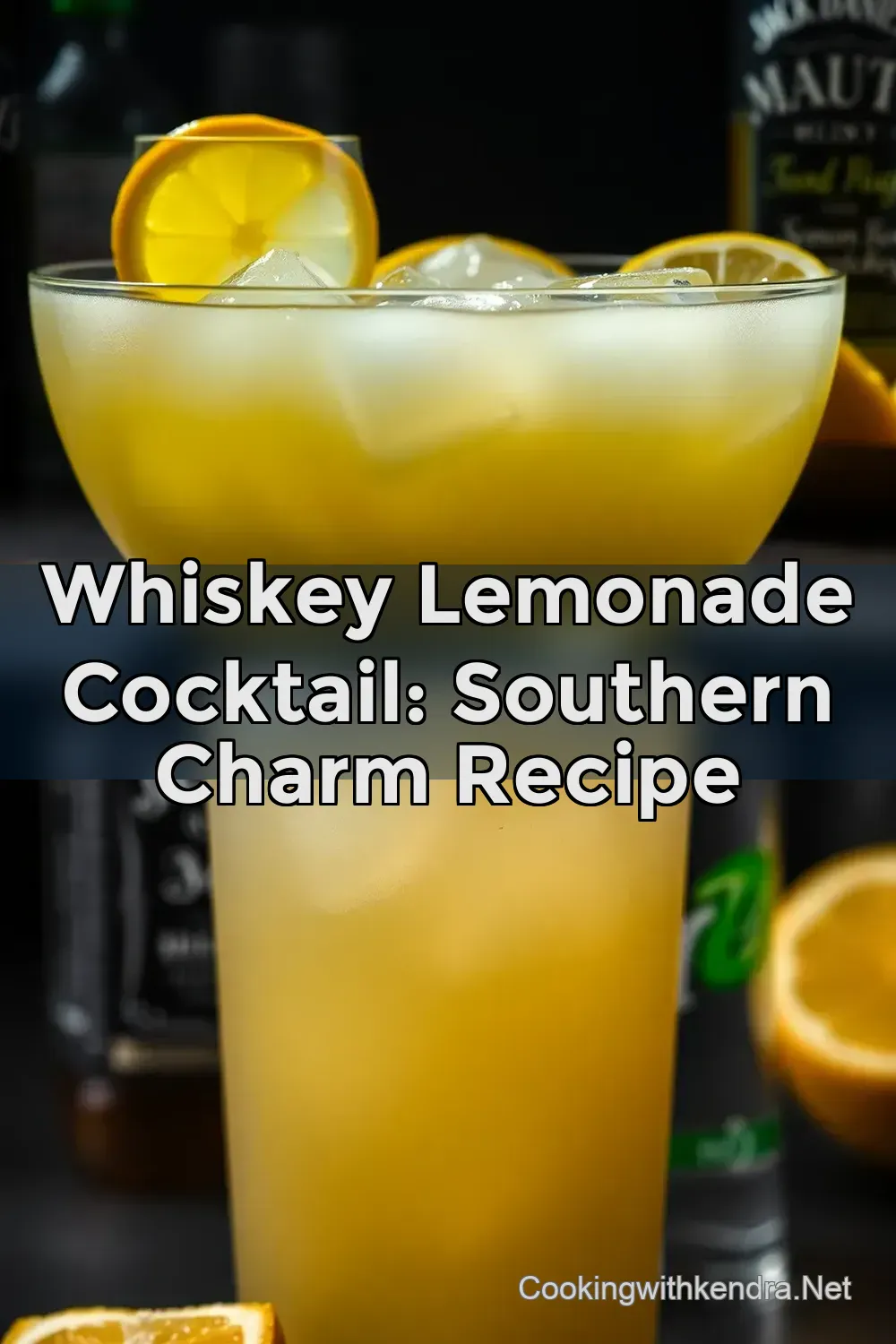Whiskey Lemonade Cocktail: Southern Charm Recipe : PIN FOR LATER Whiskey Lemonade Cocktail: Southern Charm Recipe