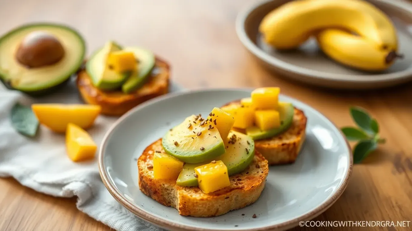 Avocado-Mango Delight on Toasted Muffins