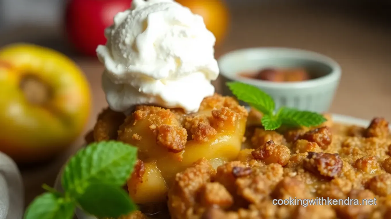 Delicious Baked Apple Crisp with Ice Cream