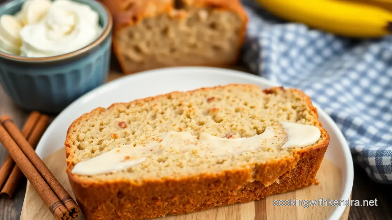 Cream Cheese Banana Bread with Cinnamon Topping