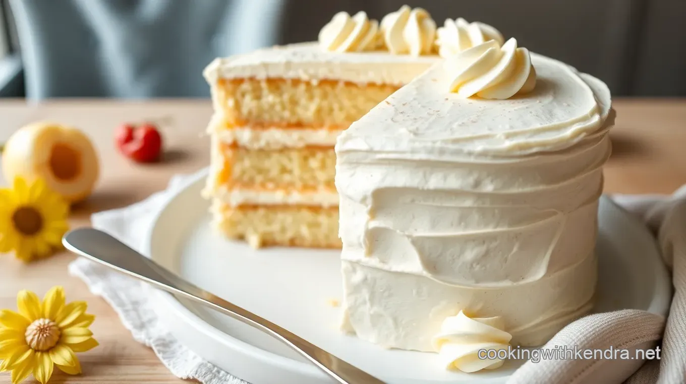 Elegant Vanilla Layer Cake for a Gold Cake Stand