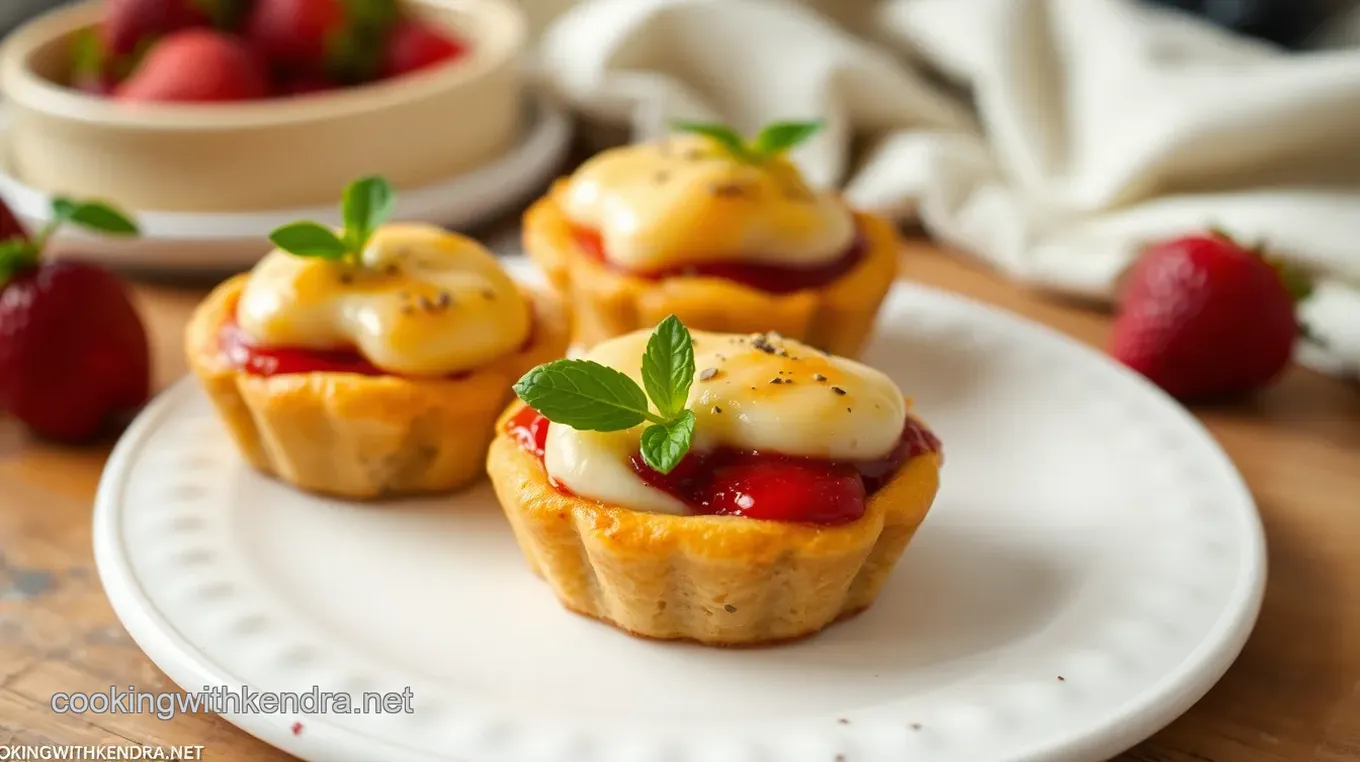 Broiled Strawberry Brie Bites with Almonds