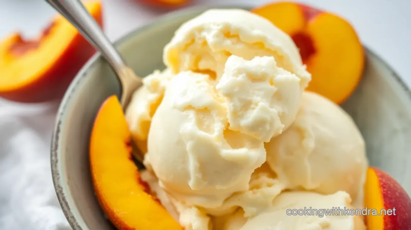 Homemade Peaches and Cream Ice Cream