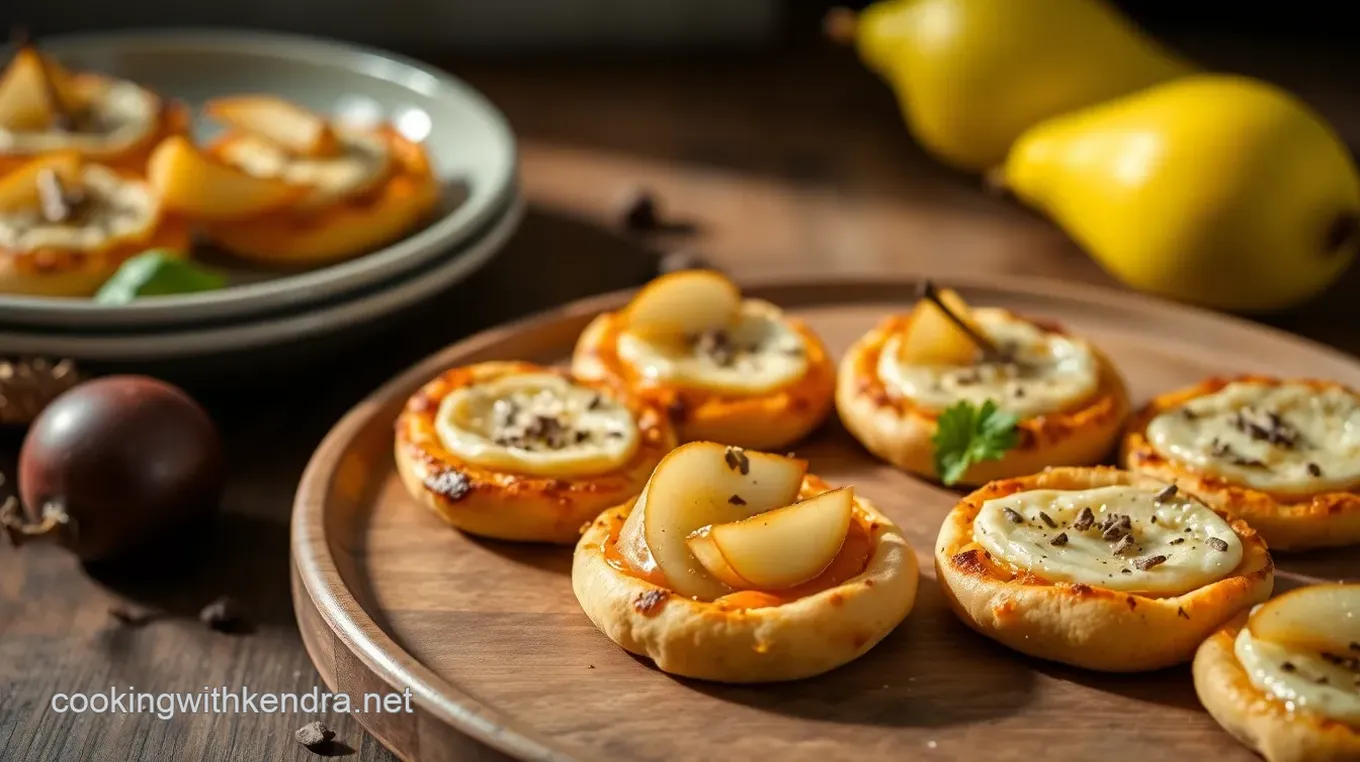 Decadent Gorgonzola Pear Pizza Bites