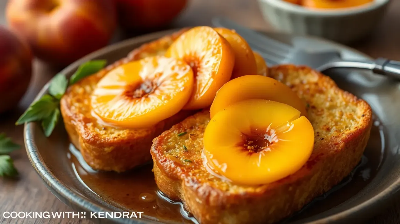 Delicious Sautéed Peach French Toast