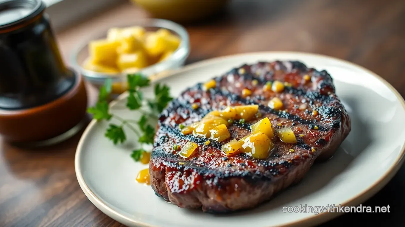 Grilled Ribeye with Zesty Black Bean Relish