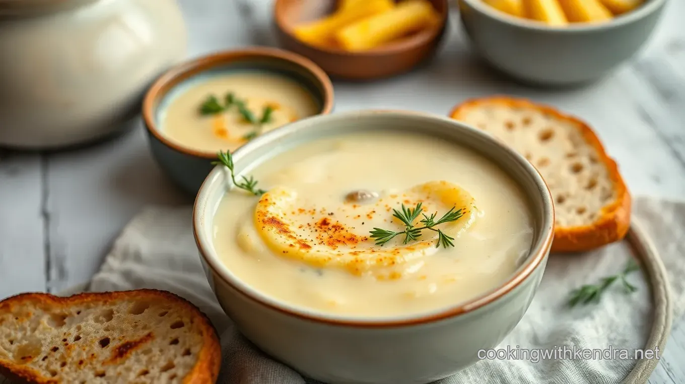 Baked Potato Soup with Cheesy Bacon Muffins