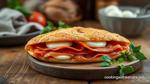 Grilled Mozzarella-Panini with Prosciutto