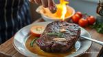 Grilled Tomahawk Steak with Garlic Butter