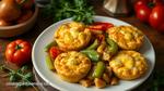 Sauteed Peppers & Cheesy Muffins Delight