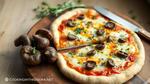 Bake Shiitake Pizza with Fresh Herbs