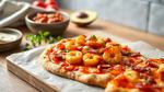 Bake Shrimp Pizza with Spicy Flavor