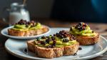 Toast Avocado English Muffins with Caviar