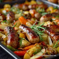 Autumn Sausage Veggie and Apple Sheet Pan Dinner Quick MapleGlazed Supper