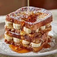 Banana Stuffed French Toast Decadent Brioche Breakfast Brunch