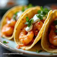 Bangin Baja shrimp tacos recipe with Chipotle Crema