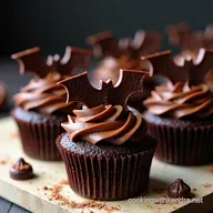 Bat Cave Cupcakes Dark Chocolate A SecretFilled Treat