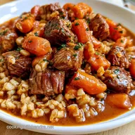 Beef and Barley Stew with Mushrooms