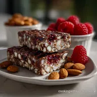 Gluten Free Berry Almond Protein Bars: No Bake & Fudgy