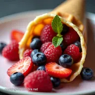 Berry Bliss Waffle Cones Summer Dessert Delight