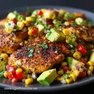 Cajun Chicken with Avocado Corn Salsa: Healthy, Easy 15 Minute Dinner