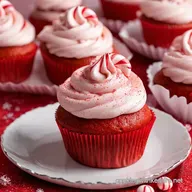 Candy Cane Cupcakes with Fluffy Frosting Christmas Magic