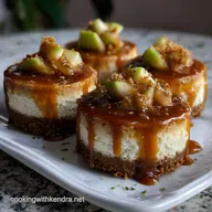 Caramel Apple Mini Cheesecakes: Spiced Crust