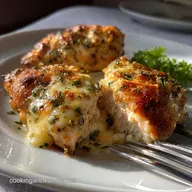 Cheesy Garlic Baked Chicken With Golden Crust