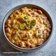Cheesy Green Chile Pinto Beans in 50 Min