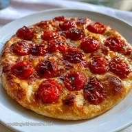 Cherry Tomato Flatbread Pizza: Crispy