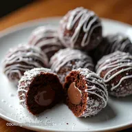 Chocolate Snowball Cookies with a Drizzle My Holiday Fav
