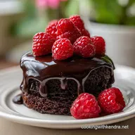 Chocolate Raspberry Truffle Cake: Fudgy