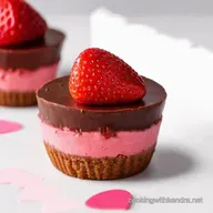 Chocolate Strawberry Cheesecake Bites Valentines Day Dessert
