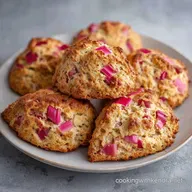 Rhubarb Scones with Spelt Flour