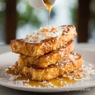 Coconut French Toast with Coconut Syrup Luxurious Tropical Brunch