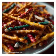 Colorful Christmas Pretzel Rods Recipe: Bittersweet