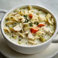 Creamy Chicken Noodle Soup in 40 Minutes
